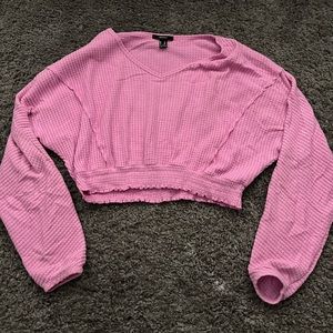 Forever 21 Pink Cropped Sweater